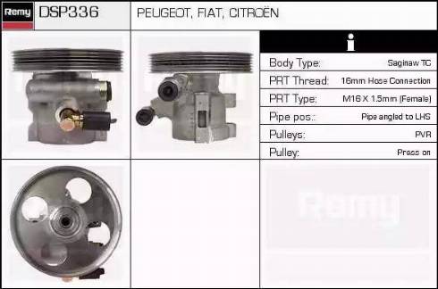 Remy DSP336 - Hydraulic Pump, steering system www.autospares.lv