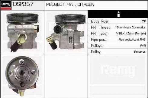 Remy DSP337 - Hydraulic Pump, steering system www.autospares.lv