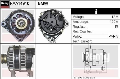 Remy RAA14910 - Генератор www.autospares.lv