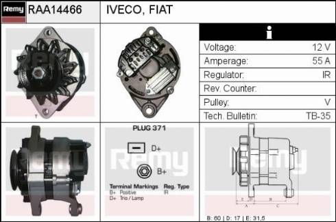 Remy RAA14466 - Генератор www.autospares.lv