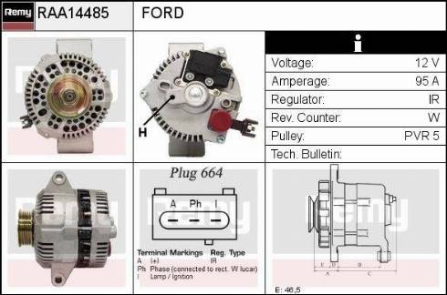 Remy RAA14485 - Ģenerators autospares.lv