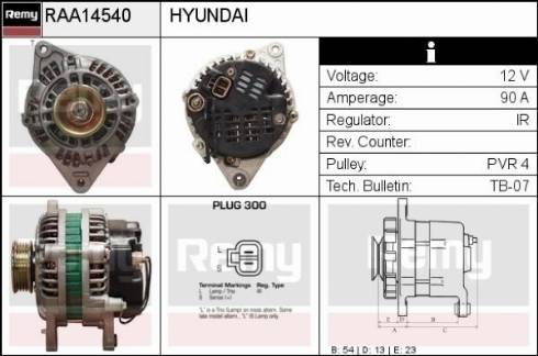 Remy RAA14540 - Генератор www.autospares.lv