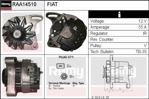 Remy RAA14510 - Генератор www.autospares.lv