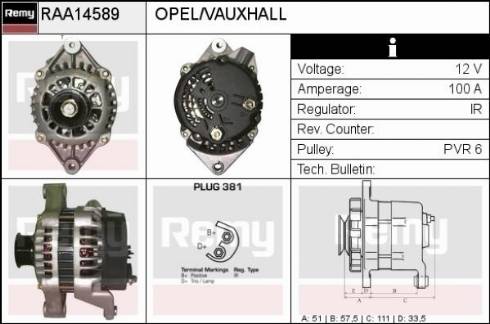 Remy RAA14589 - Ģenerators autospares.lv