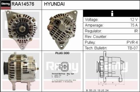 Remy RAA14576 - Ģenerators autospares.lv