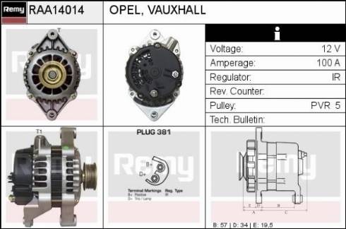 Remy RAA14014 - Ģenerators www.autospares.lv