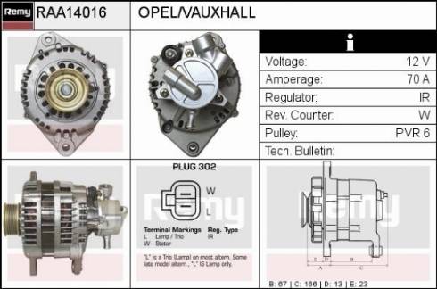 Remy RAA14016 - Ģenerators autospares.lv