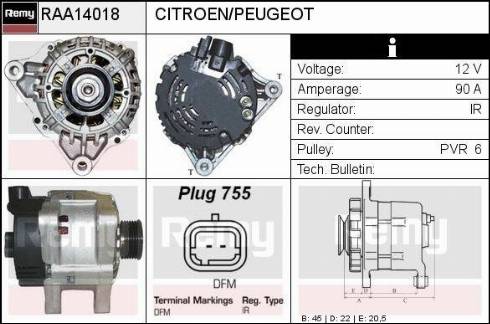 Remy RAA14018 - Генератор www.autospares.lv