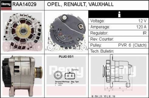 Remy RAA14029 - Alternator www.autospares.lv