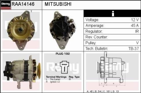 Remy RAA14146 - Генератор www.autospares.lv