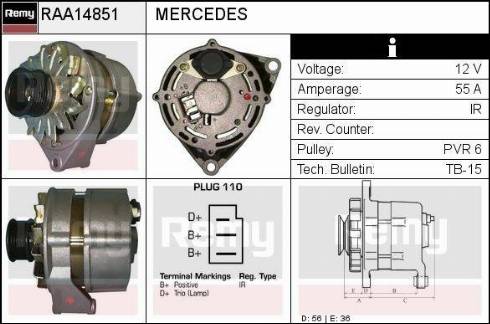 Remy RAA14851 - Ģenerators autospares.lv