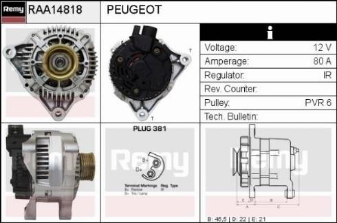 Remy RAA14818 - Ģenerators www.autospares.lv