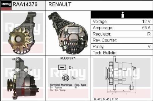 Remy RAA14376 - Ģenerators www.autospares.lv