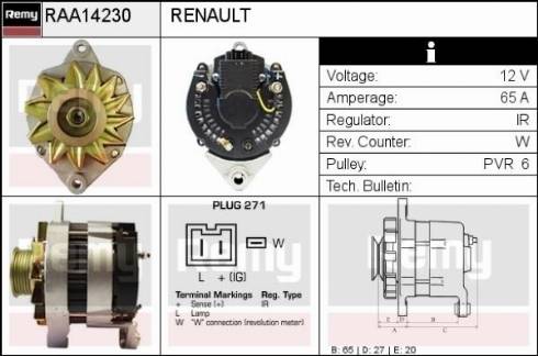 Remy RAA14230 - Ģenerators www.autospares.lv