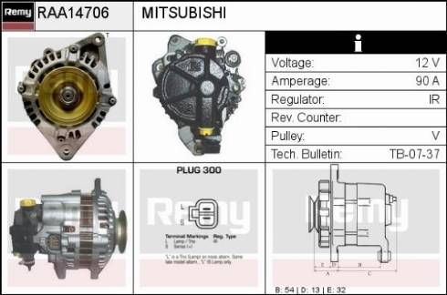 Remy RAA14706 - Генератор www.autospares.lv