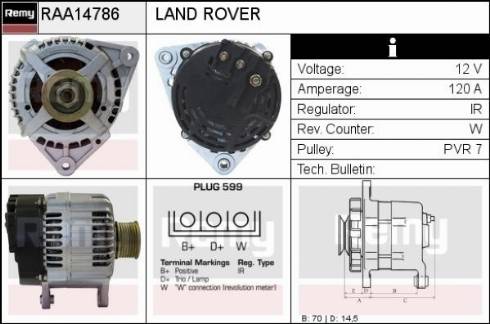 Remy RAA14786 - Alternator www.autospares.lv