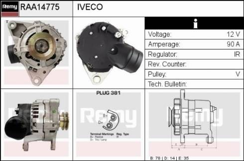 Remy RAA14775 - Ģenerators www.autospares.lv