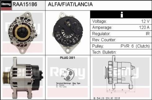 Remy RAA15186 - Ģenerators www.autospares.lv