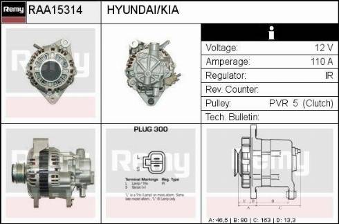 Remy RAA15314 - Ģenerators www.autospares.lv