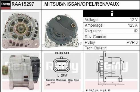 Remy RAA15297 - Генератор www.autospares.lv