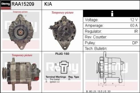 Remy RAA15209 - Ģenerators www.autospares.lv