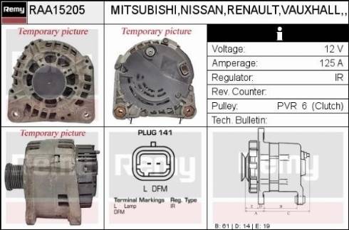 Remy RAA15205 - Alternator www.autospares.lv