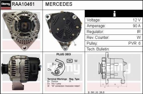 Remy RAA10461 - Alternator www.autospares.lv