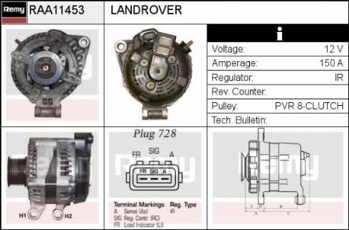 Remy RAA11453 - Ģenerators www.autospares.lv