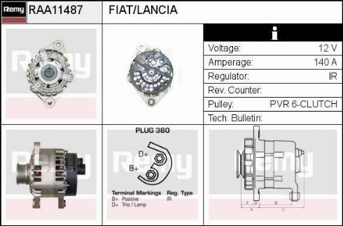 Remy RAA11487 - Ģenerators www.autospares.lv