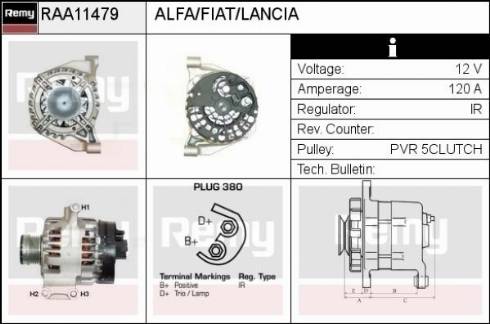 Remy RAA11479 - Генератор www.autospares.lv