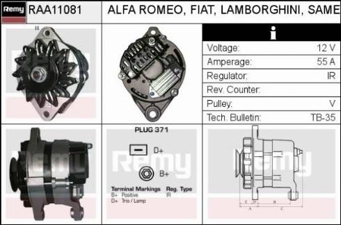 Remy RAA11081 - Генератор www.autospares.lv