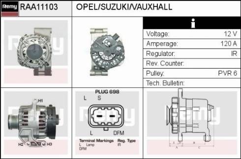 Remy RAA11103 - Ģenerators autospares.lv