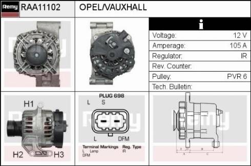 Remy RAA11102 - Ģenerators www.autospares.lv