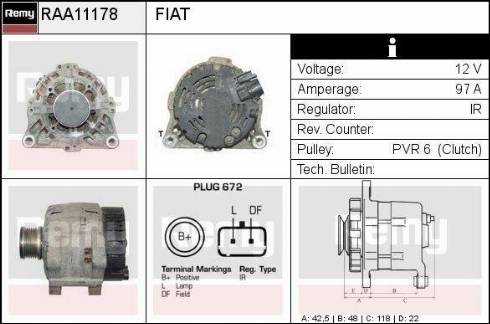 Remy RAA11178 - Генератор www.autospares.lv