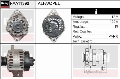 Remy RAA11390 - Alternator www.autospares.lv