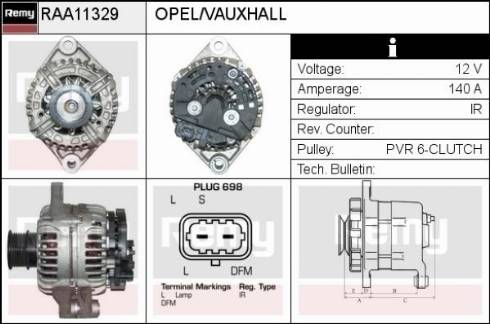 Remy RAA11329 - Ģenerators autospares.lv