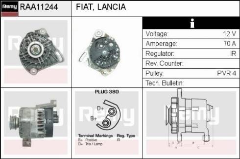 Remy RAA11244 - Ģenerators autospares.lv