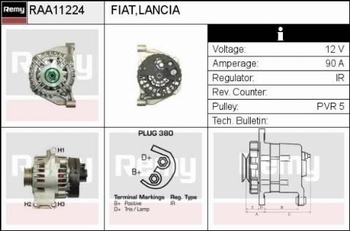 Remy RAA11224 - Генератор www.autospares.lv