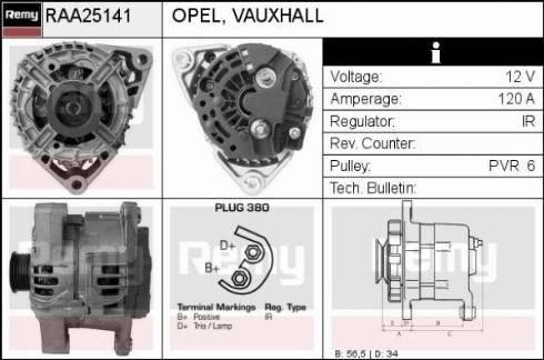 Remy RAA25141 - Ģenerators autospares.lv