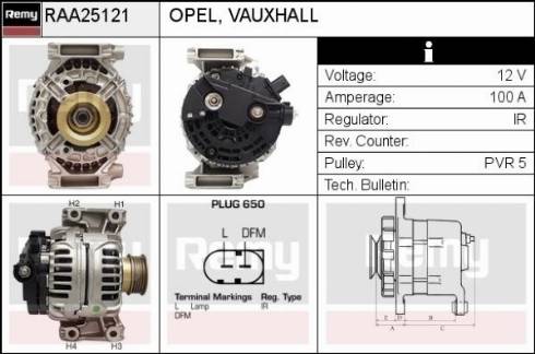 Remy RAA25121 - Генератор www.autospares.lv