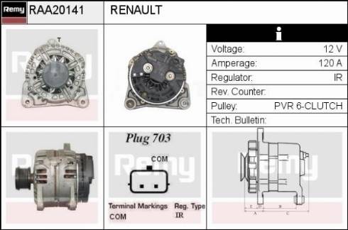 Remy RAA20141 - Alternator www.autospares.lv