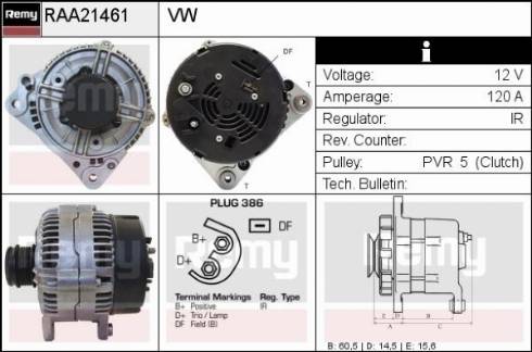 Remy RAA21461 - Ģenerators www.autospares.lv