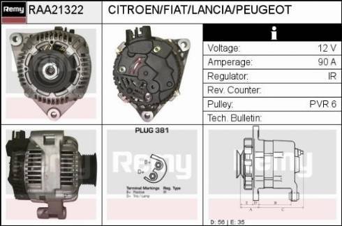 Remy RAA21322 - Ģenerators autospares.lv