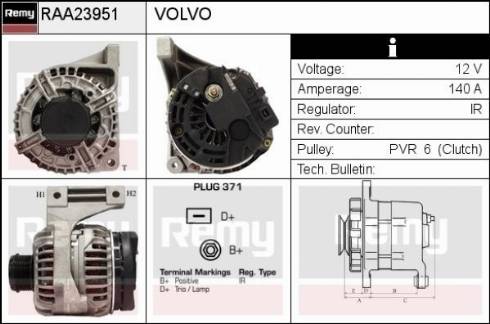 Remy RAA23951 - Ģenerators www.autospares.lv