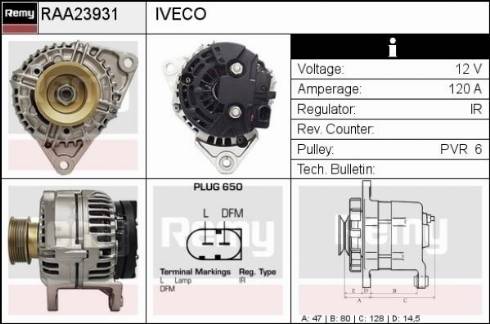 Remy RAA23931 - Ģenerators www.autospares.lv