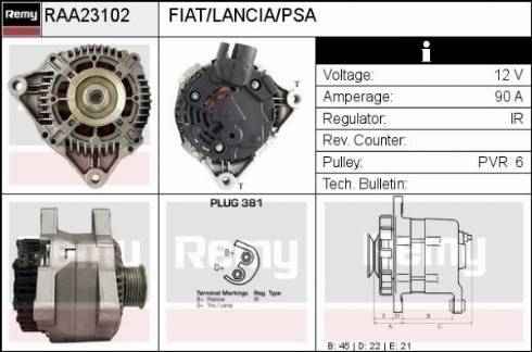 Remy RAA23102 - Ģenerators www.autospares.lv