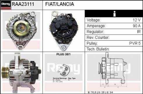 Remy RAA23111 - Ģenerators autospares.lv