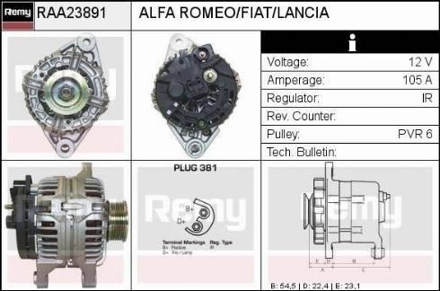 Remy RAA23891 - Ģenerators autospares.lv