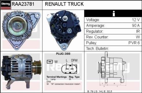 Remy RAA23781 - Ģenerators autospares.lv