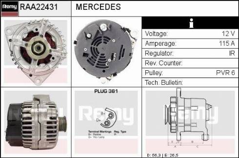 Remy RAA22431 - Ģenerators www.autospares.lv